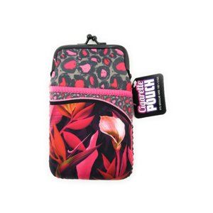Colorful & Fun Neoprene Cigarette Pouch with Snap Clasp Closure